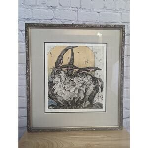 Marsha Heatwole Limited Edition Framed Print "Rabbit Crowd" 80/166